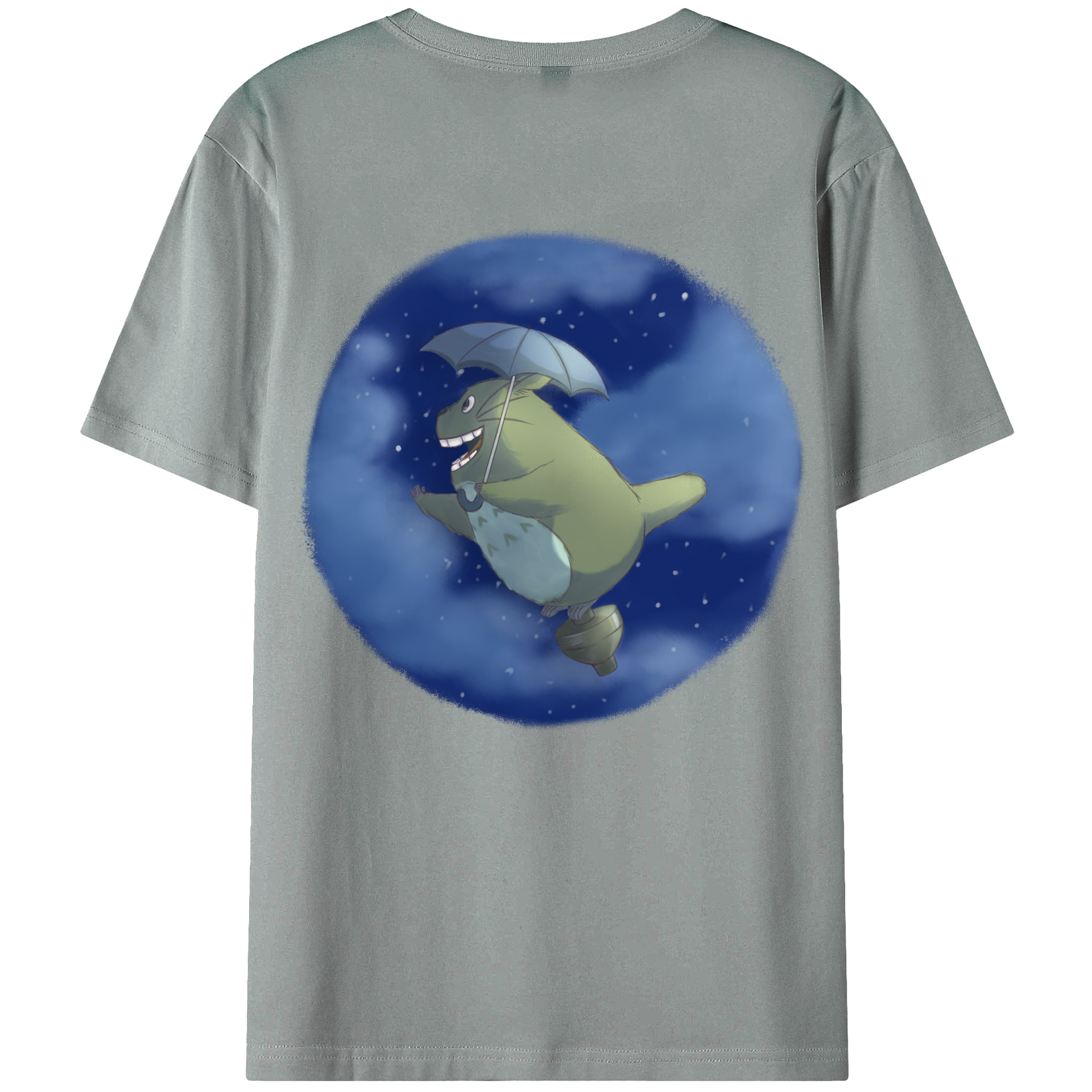 （画像用） となりのトトロ 草壁メイ 草壁サツキ My Neighbor Totoro Satsuki Kusakabe Mei Kusakabe 綿100％ メンズ半袖Tシャツ（バックプリント） 通気性